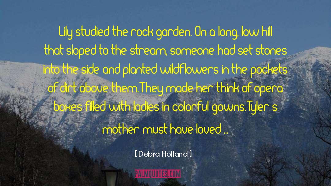 Debra Holland Quotes: Lily studied the rock garden.