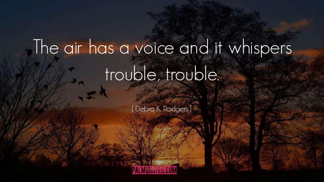 Debra K. Rodgers Quotes: The air has a voice