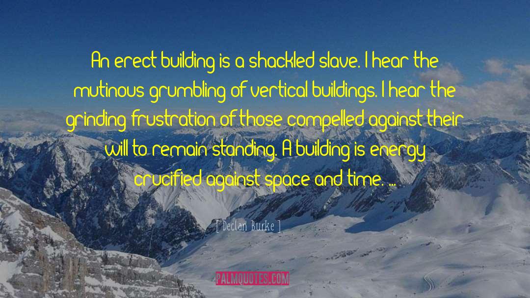 Declan Burke Quotes: An erect building is a