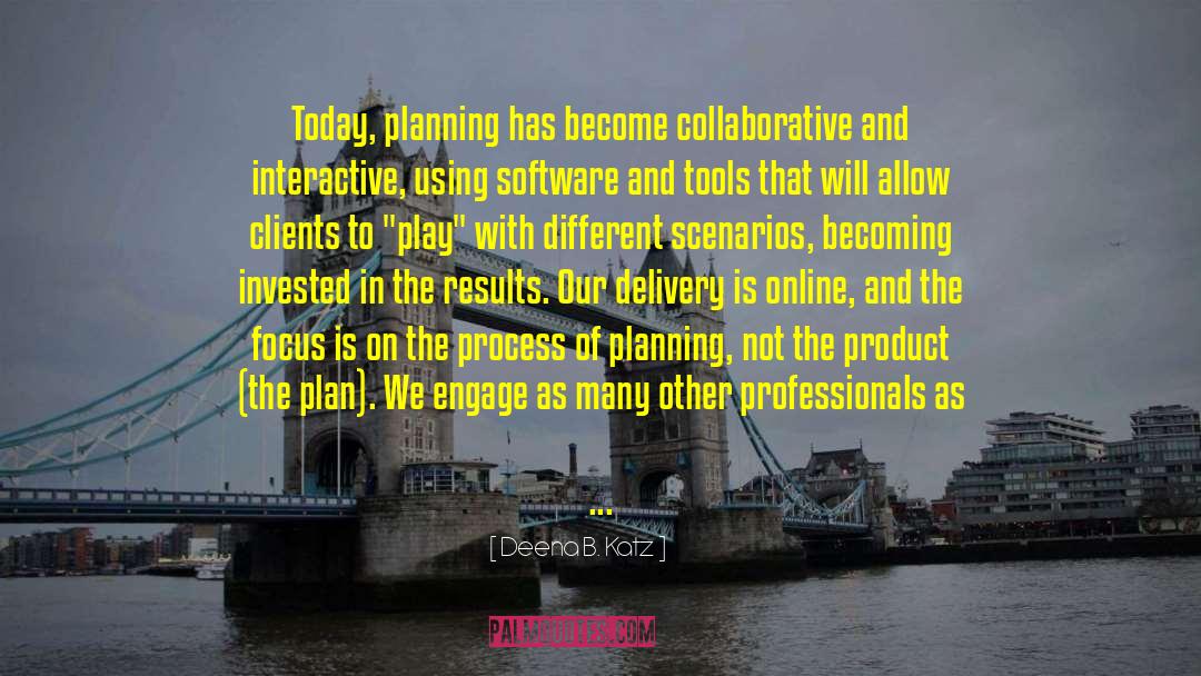 Deena B. Katz Quotes: Today, planning has become collaborative