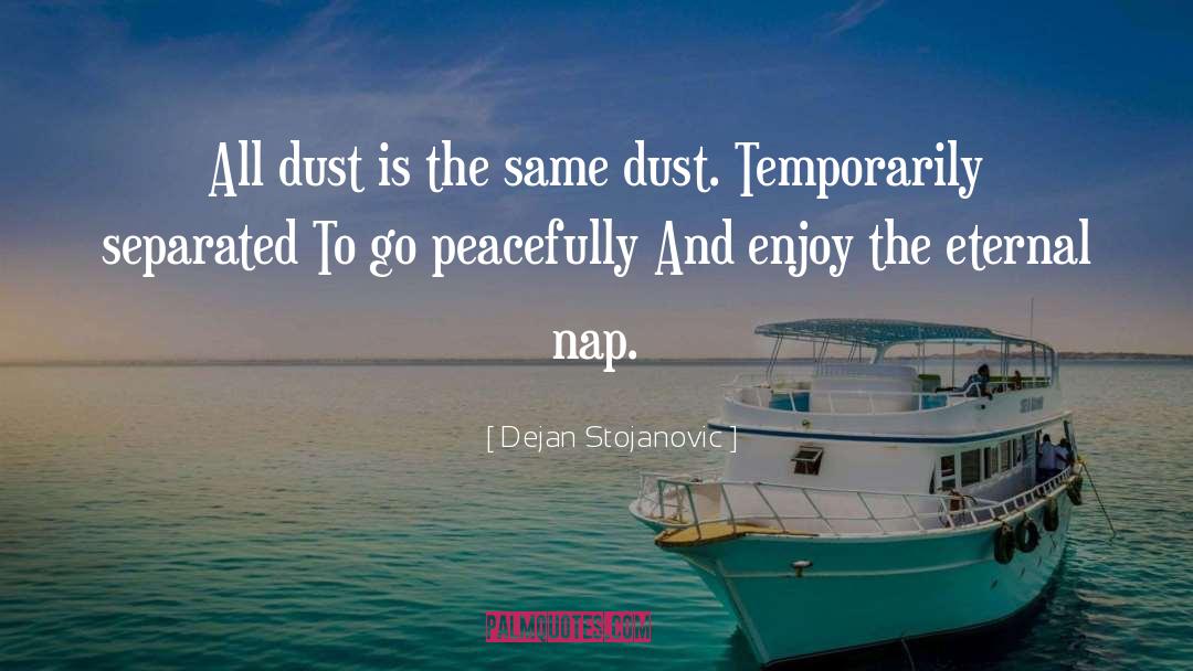 Dejan Stojanovic Quotes: All dust is the same