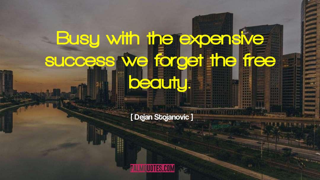 Dejan Stojanovic Quotes: Busy with the expensive success