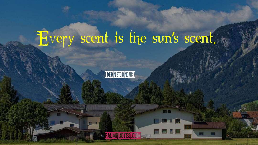 Dejan Stojanovic Quotes: Every scent is the sun's
