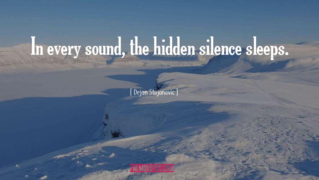 Dejan Stojanovic Quotes: In every sound, the hidden