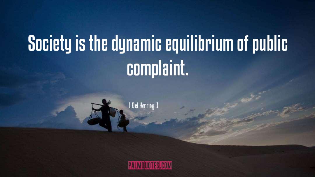 Del Herring Quotes: Society is the dynamic equilibrium