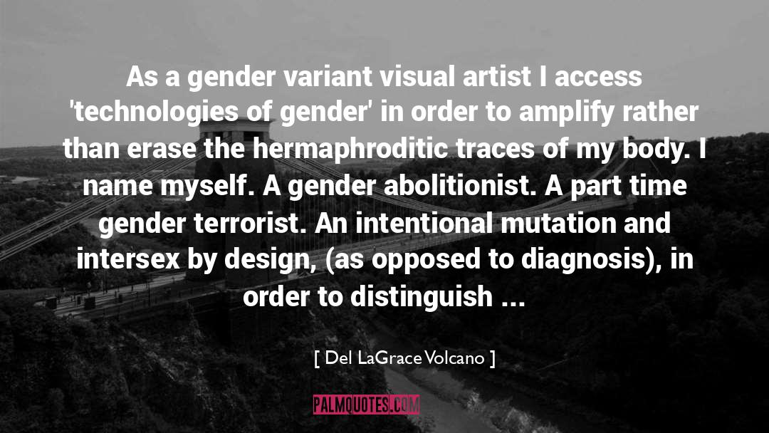 Del LaGrace Volcano Quotes: As a gender variant visual