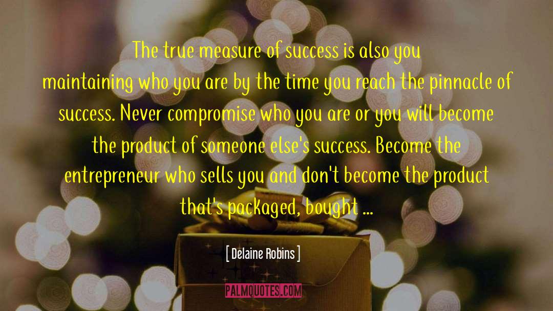 Delaine Robins Quotes: The true measure of success