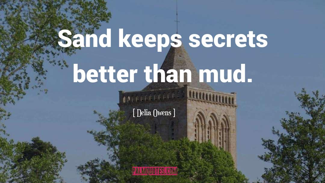 Delia Owens Quotes: Sand keeps secrets better than