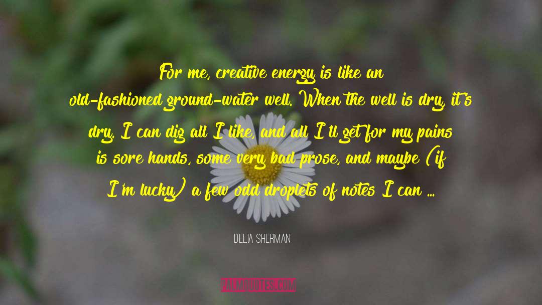 Delia Sherman Quotes: For me, creative energy is