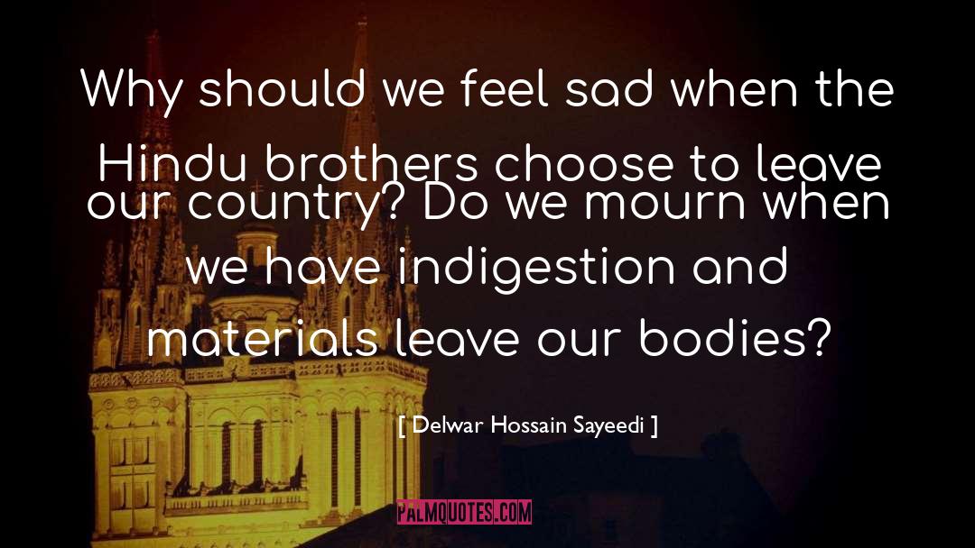 Delwar Hossain Sayeedi Quotes: Why should we feel sad