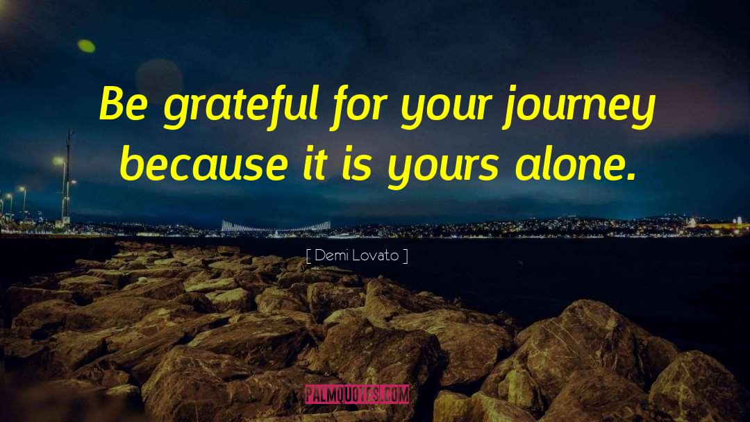 Demi Lovato Quotes: Be grateful for your journey