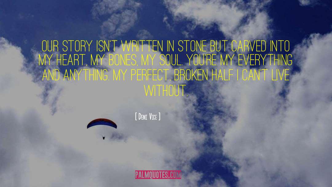 Demi Vice Quotes: Our story isn't written in