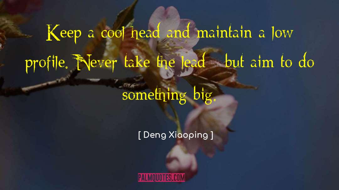 Deng Xiaoping Quotes: Keep a cool head and