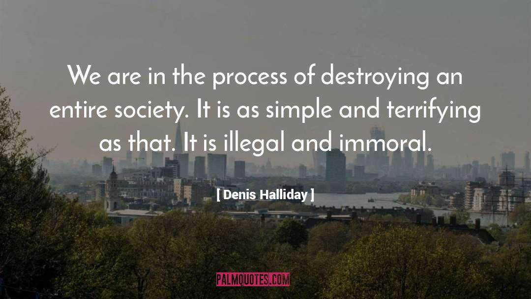 Denis Halliday Quotes: We are in the process