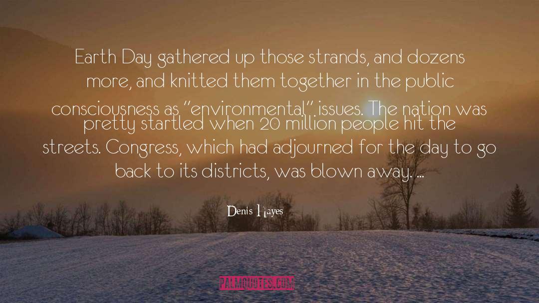 Denis Hayes Quotes: Earth Day gathered up those