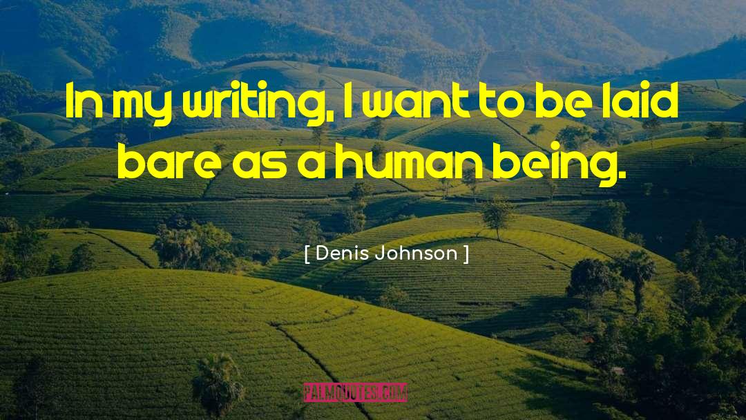 Denis Johnson Quotes: In my writing, I want
