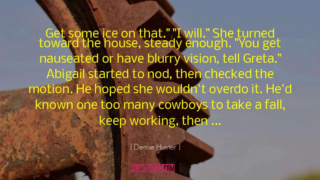 Denise Hunter Quotes: Get some ice on that.