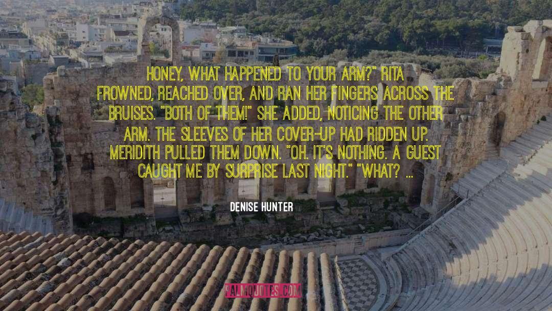 Denise Hunter Quotes: Honey, what happened to your