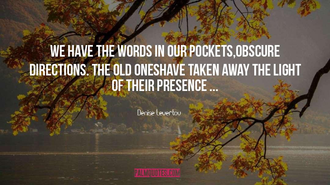 Denise Levertov Quotes: We have the words in