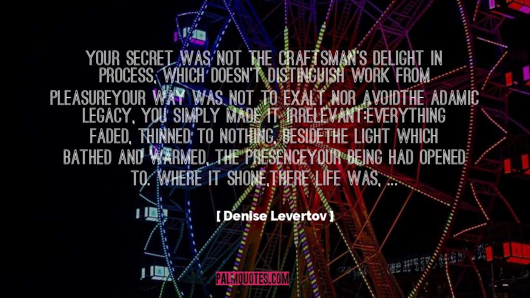 Denise Levertov Quotes: Your secret was not the