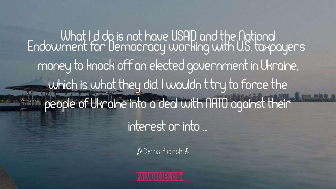 Dennis Kucinich Quotes: What I'd do is not