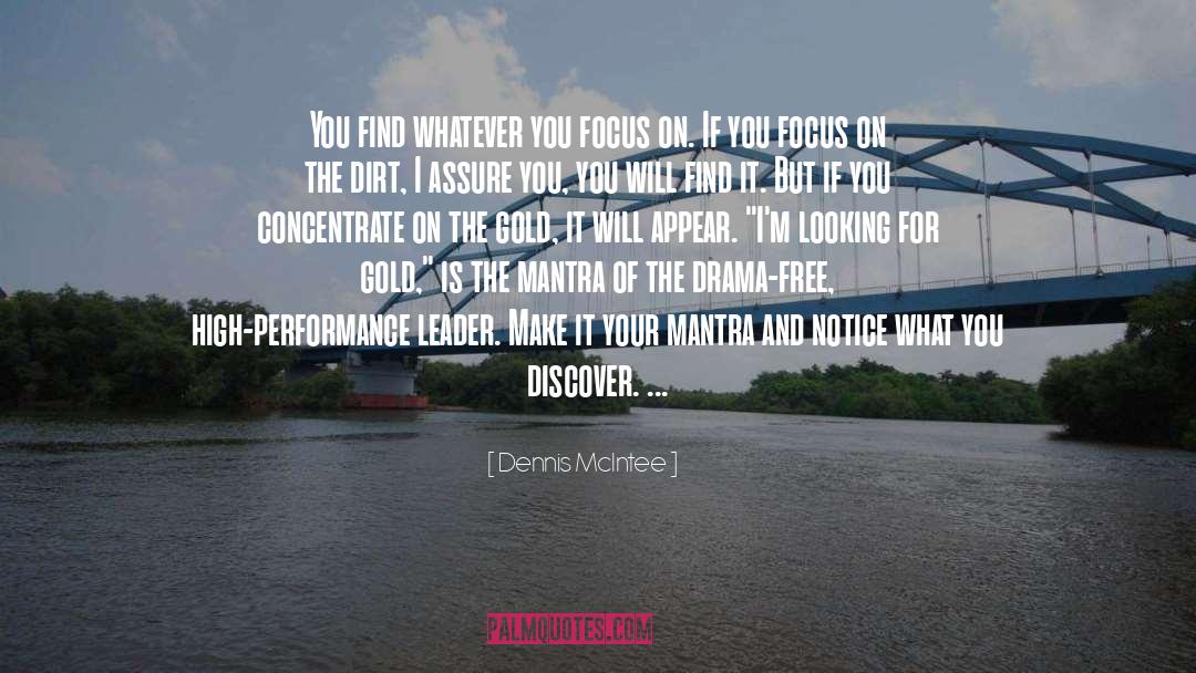 Dennis McIntee Quotes: You find whatever you focus