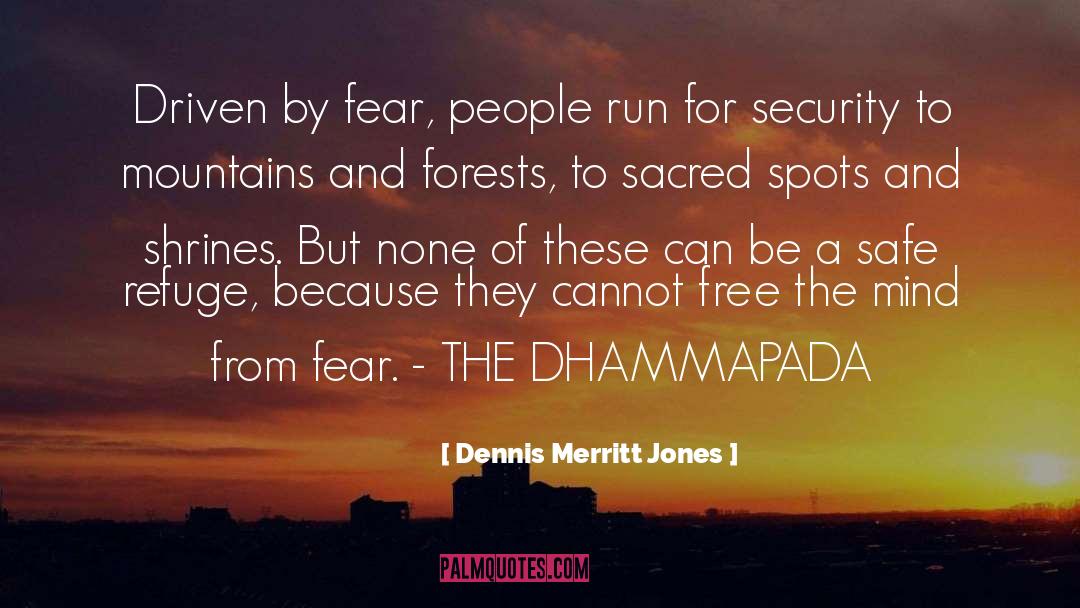 Dennis Merritt Jones Quotes: Driven by fear, people run