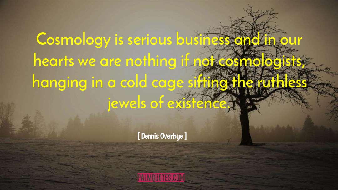 Dennis Overbye Quotes: Cosmology is serious business and