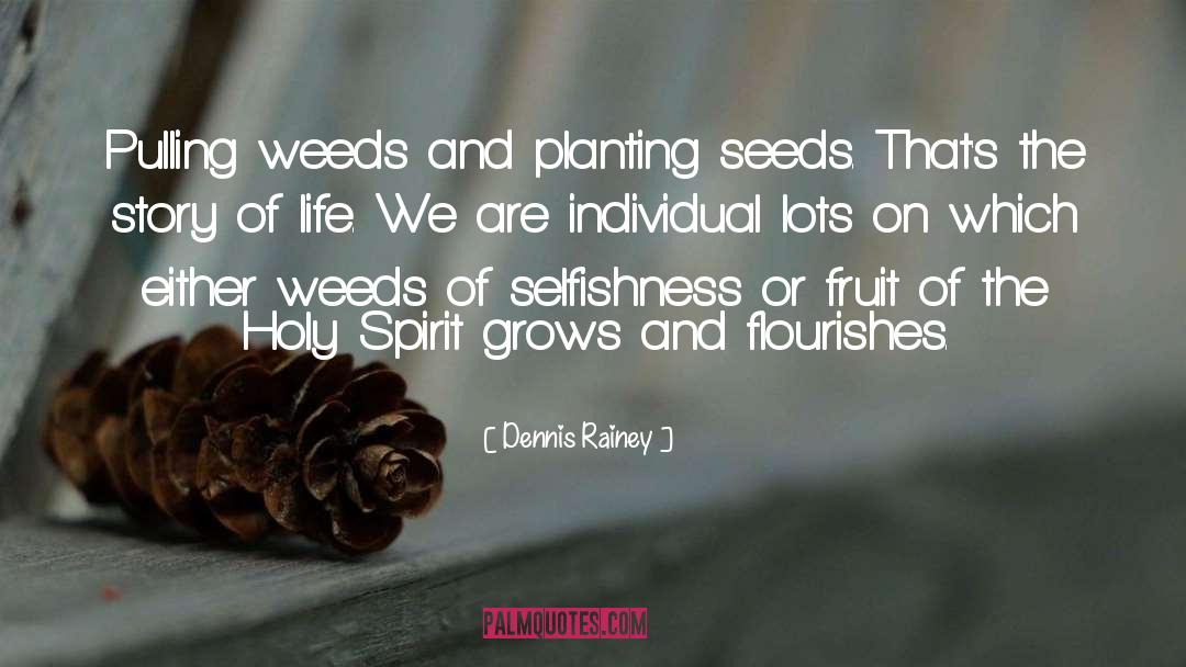 Dennis Rainey Quotes: Pulling weeds and planting seeds.