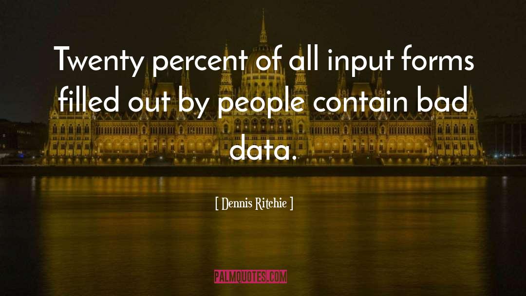 Dennis Ritchie Quotes: Twenty percent of all input