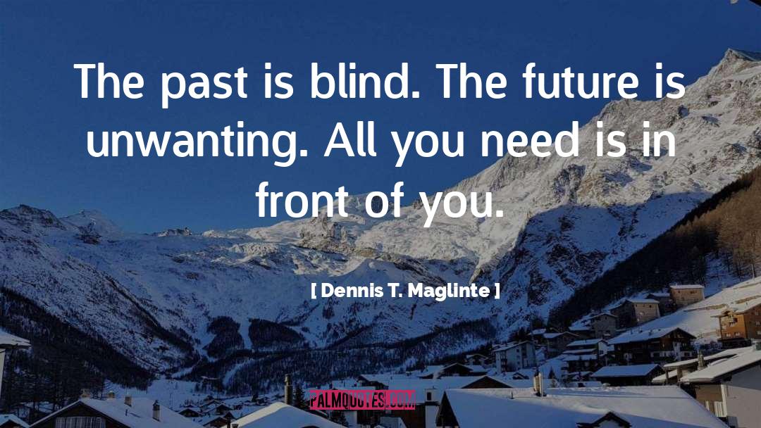 Dennis T. Maglinte Quotes: The past is blind. The