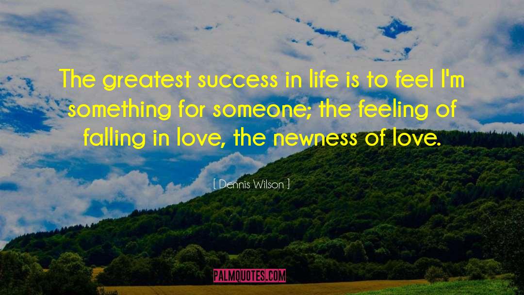 Dennis Wilson Quotes: The greatest success in life