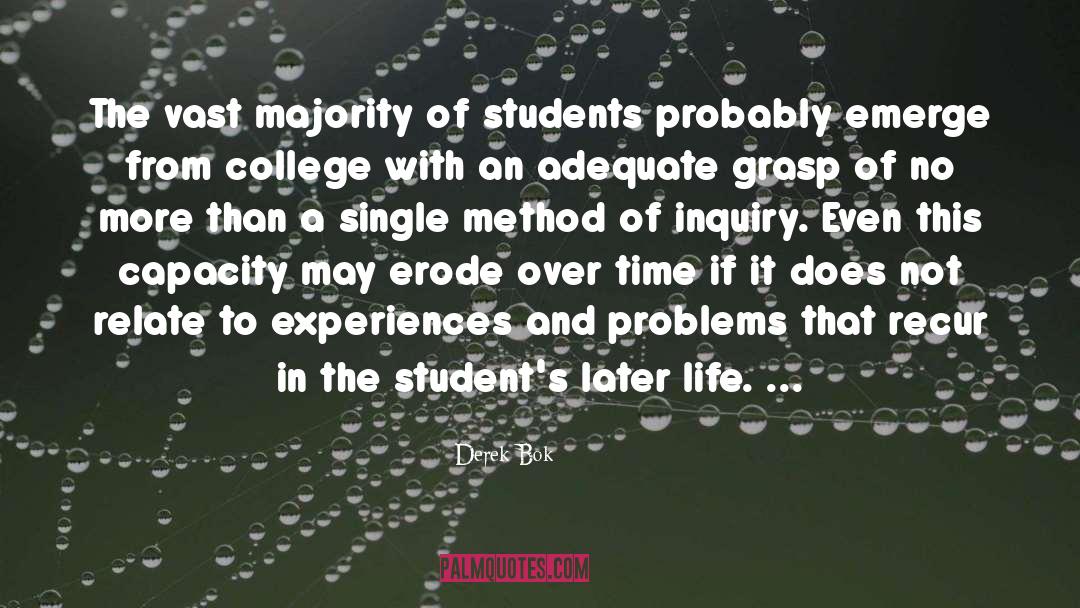 Derek Bok Quotes: The vast majority of students