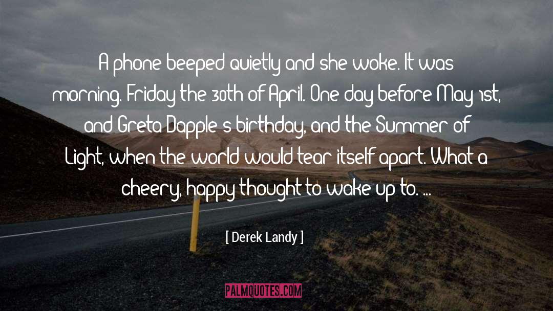 Derek Landy Quotes: A phone beeped quietly and