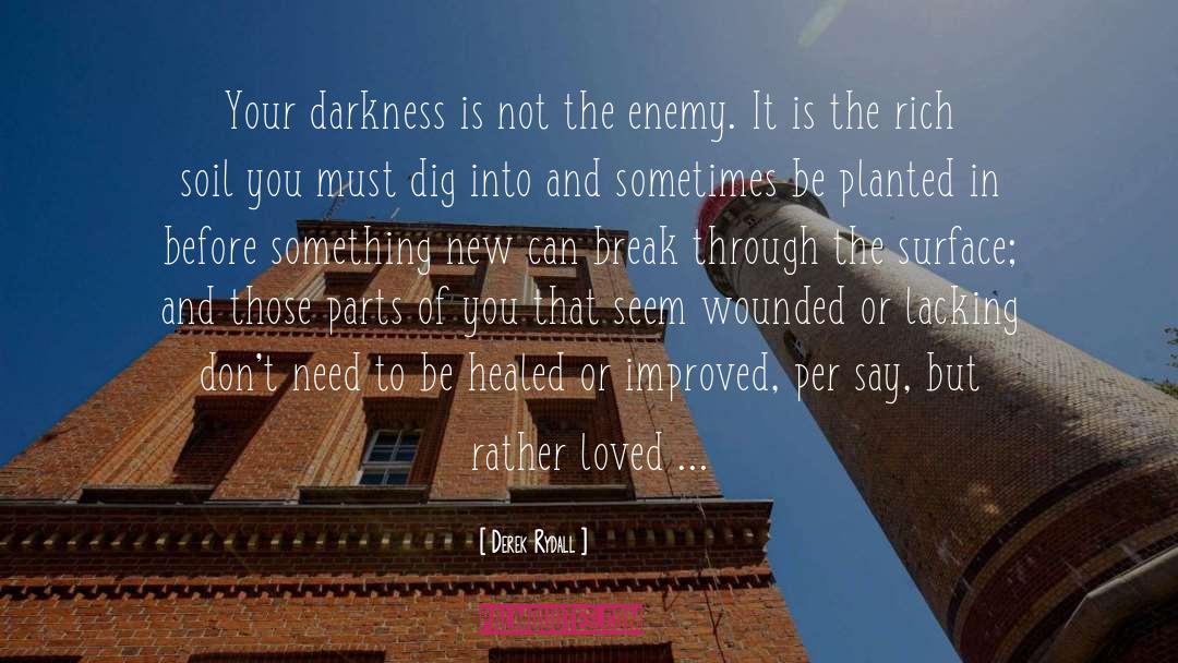 Derek Rydall Quotes: Your darkness is not the