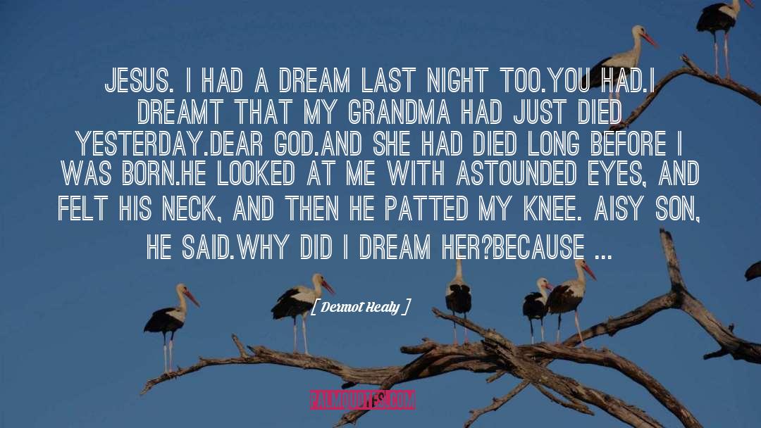Dermot Healy Quotes: Jesus. I had a dream