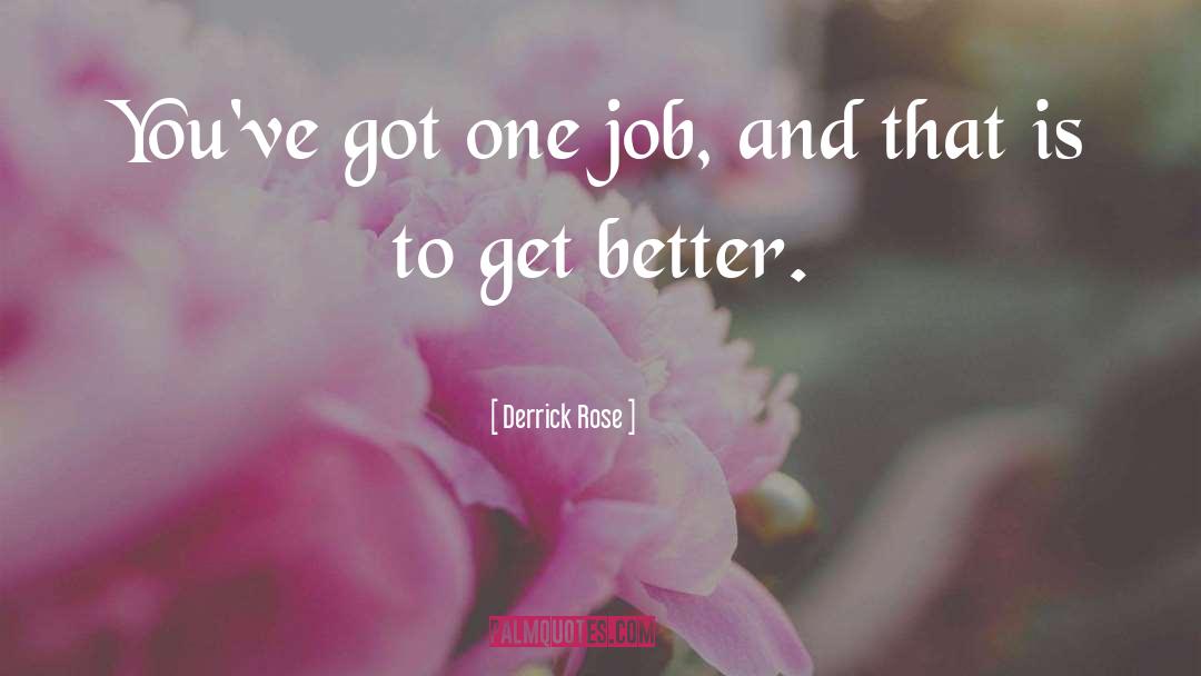 Derrick Rose Quotes: You've got one job, and