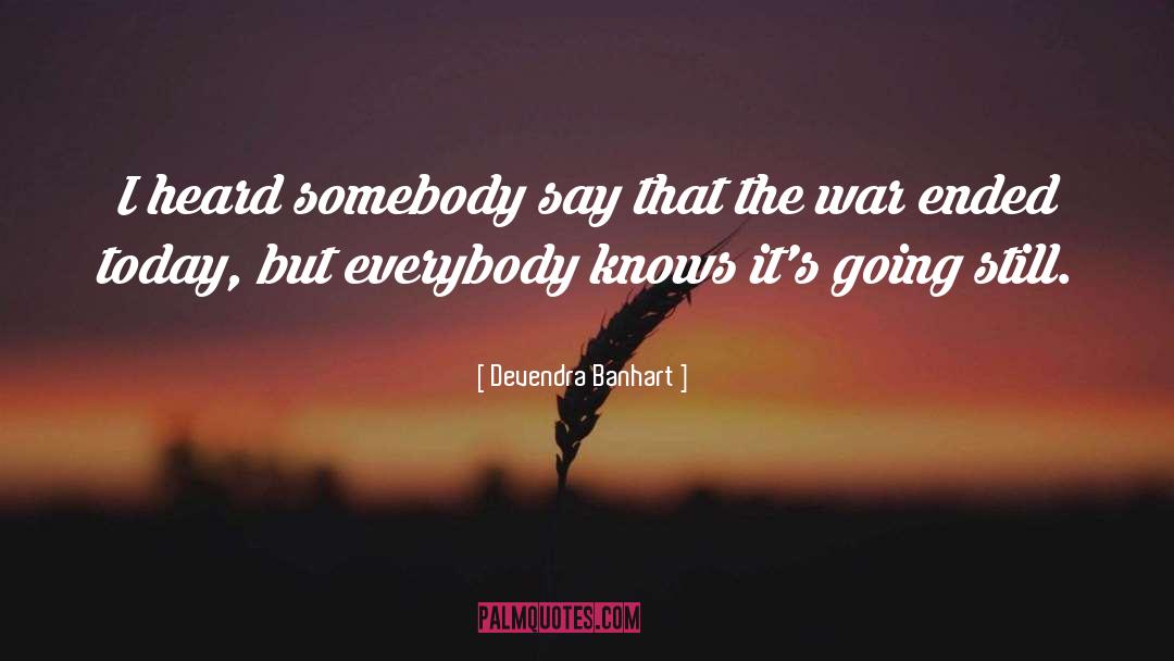 Devendra Banhart Quotes: I heard somebody say that