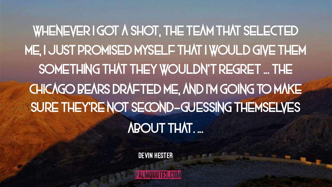 Devin Hester Quotes: Whenever I got a shot,