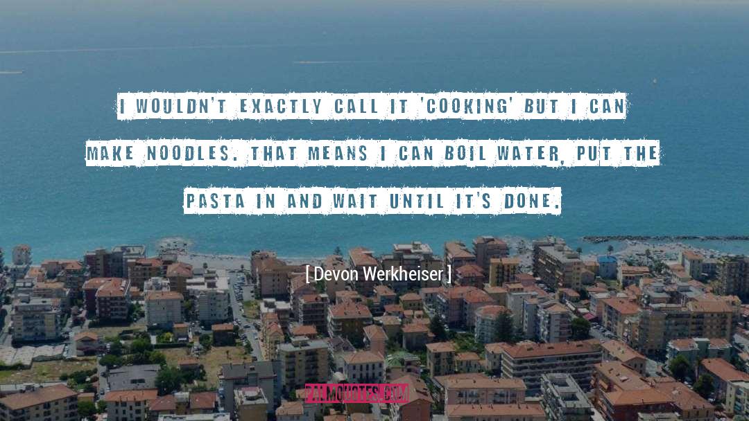 Devon Werkheiser Quotes: I wouldn't exactly call it