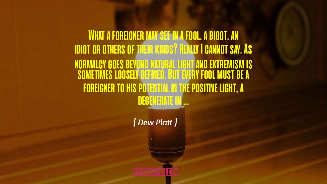 Dew Platt Quotes: What a foreigner may see