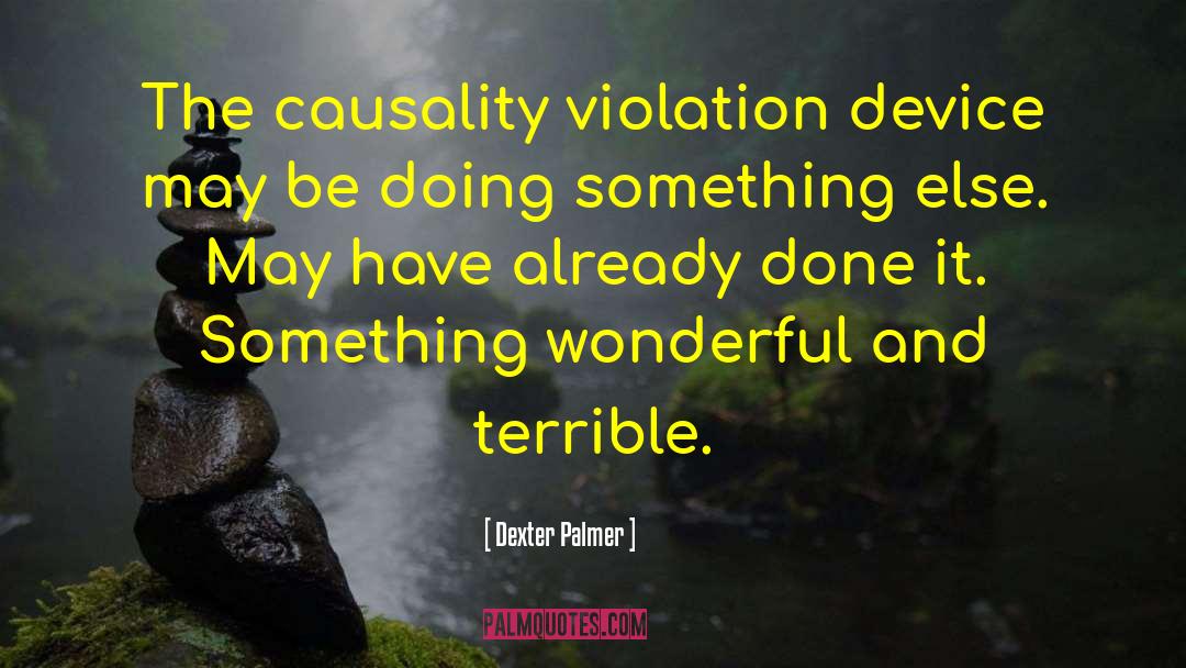 Dexter Palmer Quotes: The causality violation device may