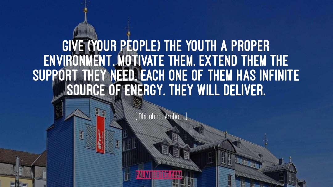 Dhirubhai Ambani Quotes: Give (your people) the youth