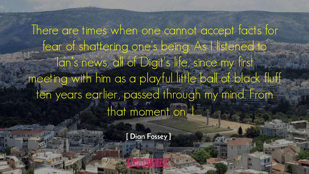 Dian Fossey Quotes: There are times when one