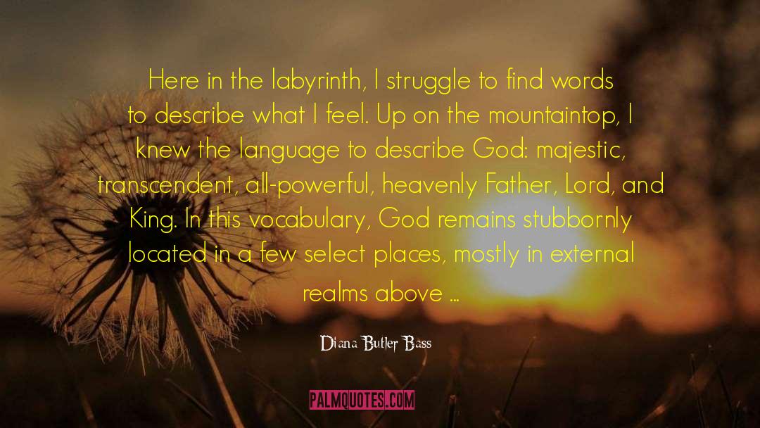 Diana Butler Bass Quotes: Here in the labyrinth, I