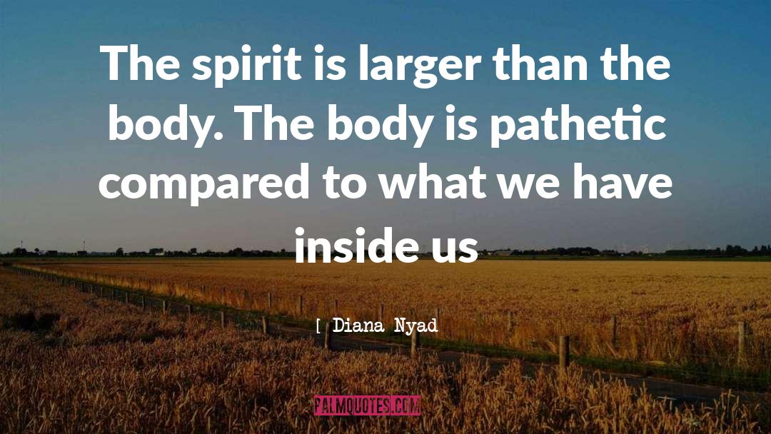 Diana Nyad Quotes: The spirit is larger than