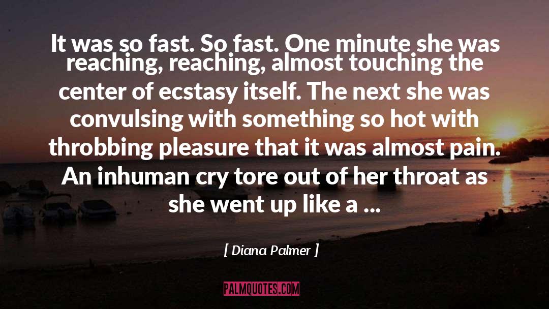 Diana Palmer Quotes: It was so fast. So