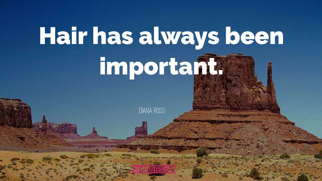 Diana Ross Quotes: Hair has always been important.