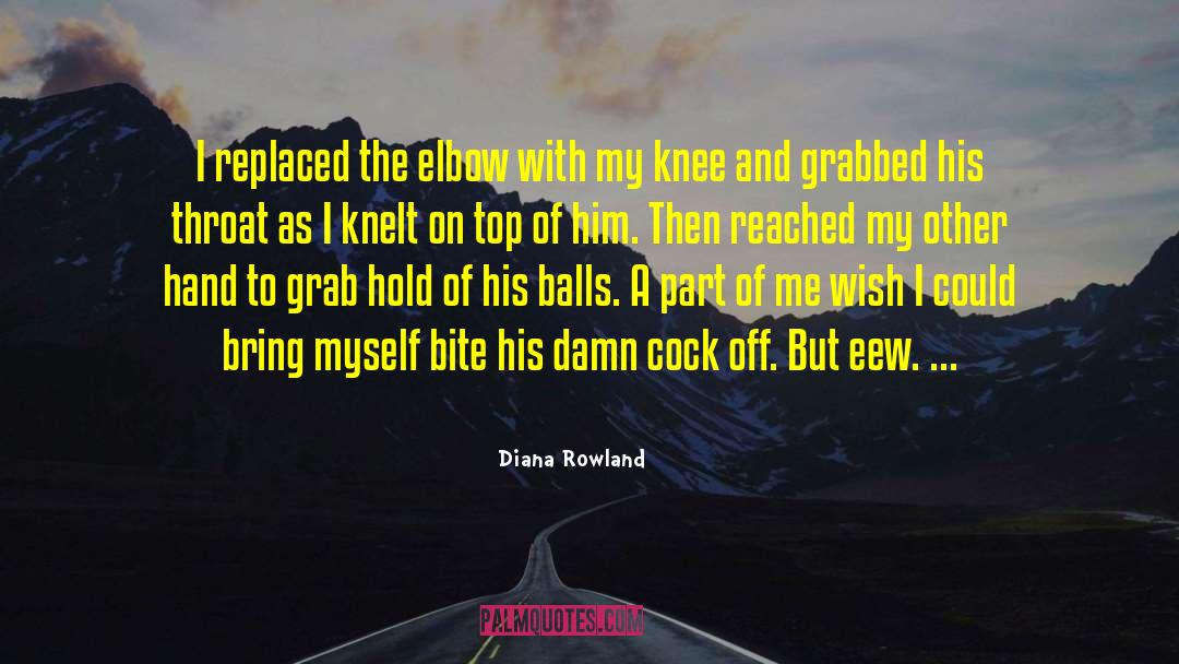 Diana Rowland Quotes: I replaced the elbow with