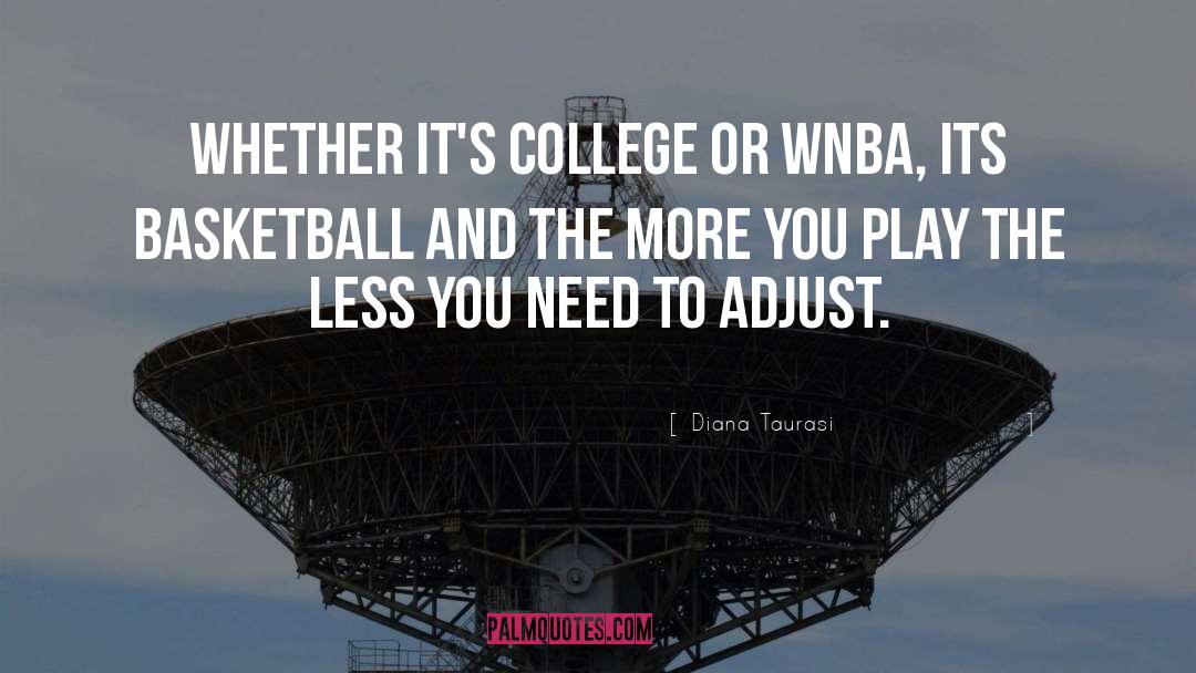 Diana Taurasi Quotes: Whether it's college or WNBA,